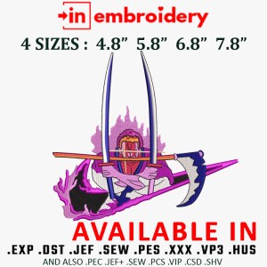 Swoosh x Purple EYES ZORO Embroidery Design 4 Sizes